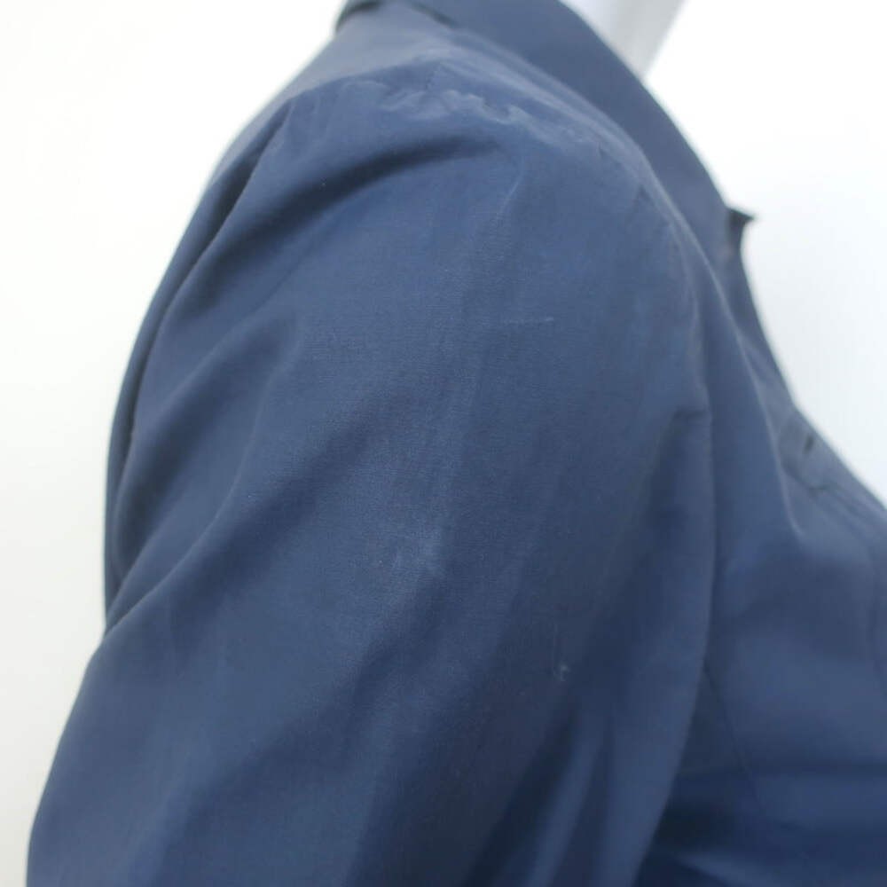 Miu Miu Cropped Jacket Navy Cotton-Blend Size 40 View 5
