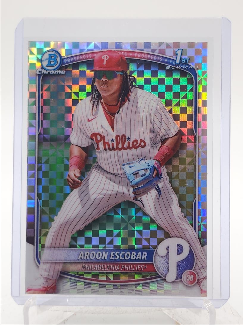 AROON ESCOBAR 2025 BOWMAN CHROME 1ST BASEBALL X-FRACTOR PHILLIES Q4805