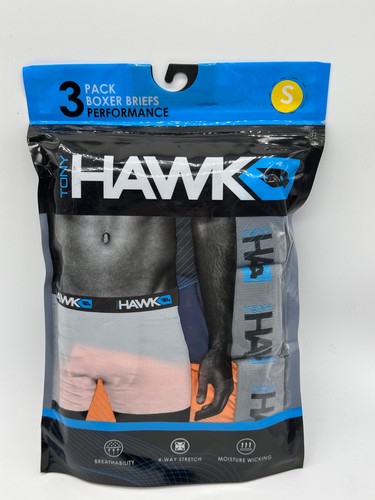 NUEVO PAQUETE DE 3 CALZONCILLOS BOXER TONY HAWK 4 VÍAS STRETCH RENDIMIENTO 6" ENTREPIERNA PARA HOMBRE S/M - Imagen 4 de 9