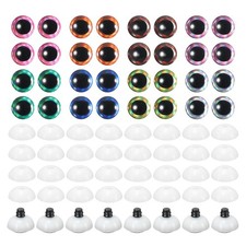 16mm Glitter Safety Eyes, 48 Pcs Colorful Crocheting Safety Eyes, 8 Colors