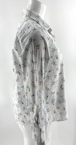 Lands End Dress Shirt Womens Floral Print Size 10 Petite Supima Cotton Button Up - Bild 3 von 6