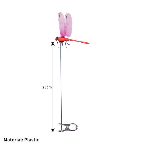 12×Fake Dragonfly Clips Clip on Dragonfly for Outdoors 3D Dragonfly Garden Decor - Picture 18 of 32