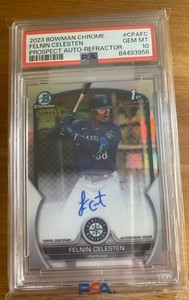 Felnin Celesten PSA 10 Refractor Auto /499 - 2023 Bowman Chrome 1st #CPA-FC