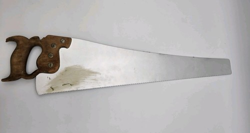 Antique Hand Painted Saw Blade Folk Art Lake River Fishing Scene by a Mill - Picture 5 of 8