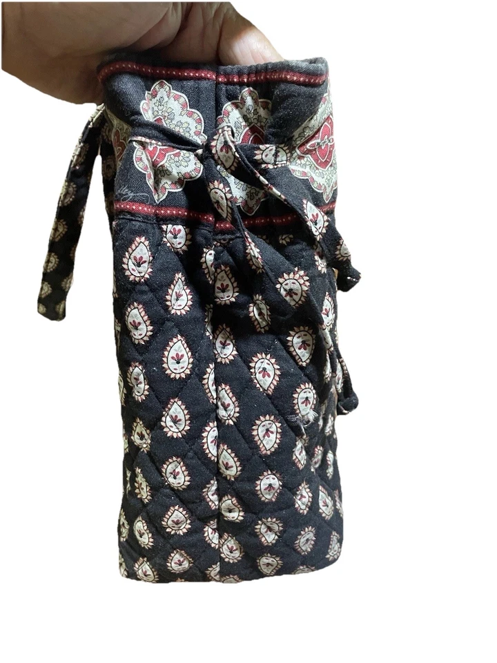 Vintage Vera Bradley Medallion Black Red White Quilted Tote Bag Retired Made USA - Image 4 of 4