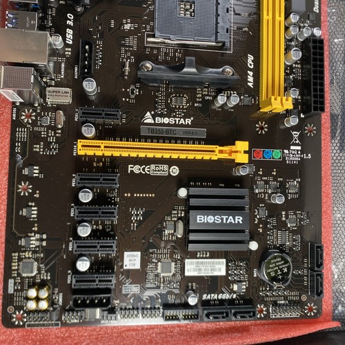 BIOSTAR TB350-BTC AM4 AMD B350 Motherboard 6 GPU Mining Board NEW BOX - Picture 4 of 13