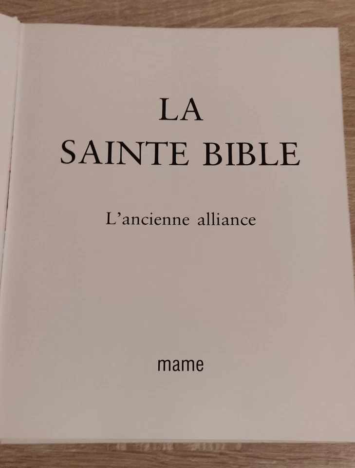 Ancienne Bible illustrée – "La Sainte Bible : Ancienne Alliance" – Éditions Mame - Photo 2/4