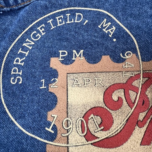 Vintage Indian Motorcycle Jacket Mens XL Denim Trucker Springfield Patch 90s - Picture 19 of 22