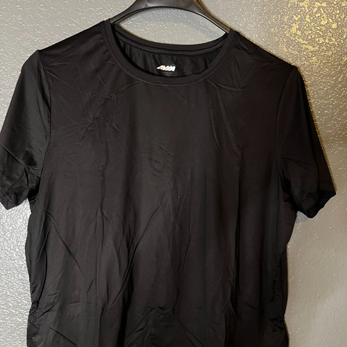 Avia schwarzes kurzärmliges sportliches Oberteil Large leichtes Activewear T-Shirt - Bild 3 von 4