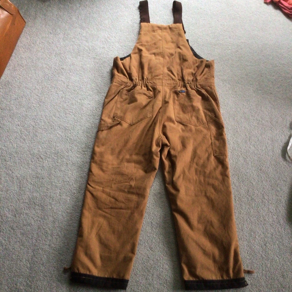 Mono de carpintero de pared para hombre 2XL 46-48 baberos pato lona edredón forrado Foto 3 de 4