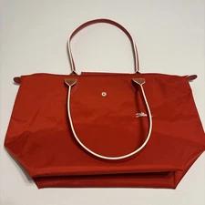 Longchamp Le Pliage Bag Red With White Logo