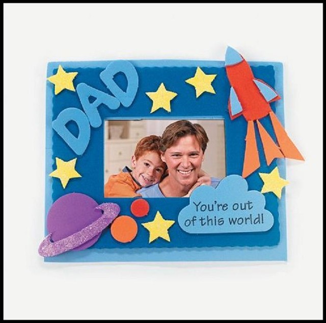 Father S Day Dad Frame Craft Kit For Kids Outer Space Rocket Father S Day Dad Frame Craft Kit For Kids Outer Space Rocket Magnetic Abcraft