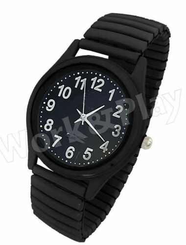 Orologio cinturino elastico da polso uomo donna metallo nero bianco argento oro - Foto 5 di 9