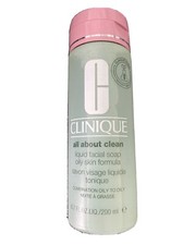 Clinique All About Clean Liquid Facial Soap Oily Skin Formula 6.7 Oz 200 mL