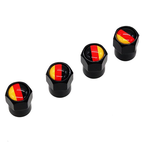 4pcs Germany Flag Motorcycle Car Tyre Tire Valve Caps Air Valve Stem Dust Caps - Picture 2 of 16