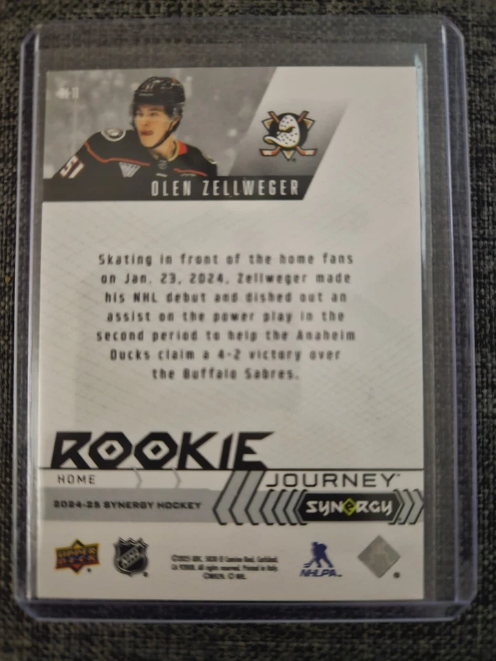 Olen Zellweger 2024-25 Upper Deck Synergy Rookie Journey Home #RJ-11 - Image 2 of 2
