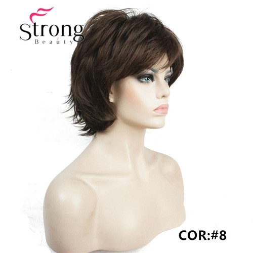 StrongBeauty Short Layered Shaggy Copper Red Synthetic Wig Women's Wigs - Picture 17 of 22