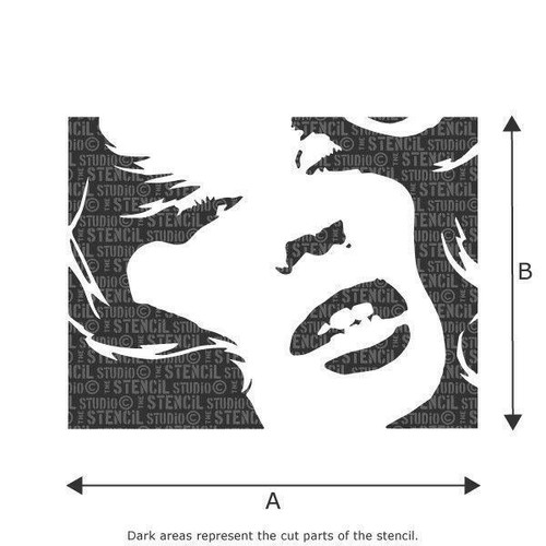 Kylie Stencil - Reusable Wall stencil - Wall Art - DIY Art - Famous Faces- 10159 - Picture 4 of 7