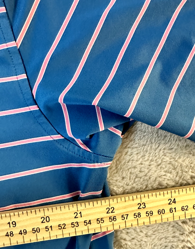 Peter Millar Summer Comfort Bear Dance Polo Mens Stripe Shirt Short Sleeve Large - Picture 4 of 8