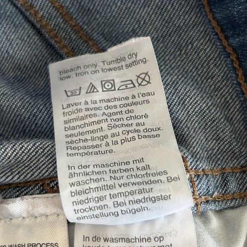 Madewell High-Rise Skinny Blue Denim Jeans 26 Button Fly Stretch Raw Hem Casual - Bild 11 von 15