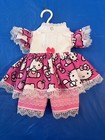 Hello Kitty Handmade Doll Dress and Fits 18 to 19in Doll