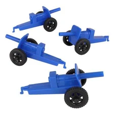 TimMee Processed Plastic M3 ARTILLERY BLUE Plastic Army Men Cannon Playset USA