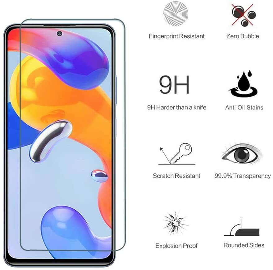 2X Schutzglas Glasfolie für Xiaomi Redmi Note 11 Pro 5G Display Panzerfolie 9H