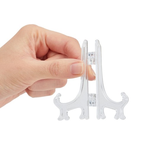 24 Pack 3 Inch Mini Clear Easel Display Stand for Sports Trading Baseball Cards - 第 5/9 張圖片
