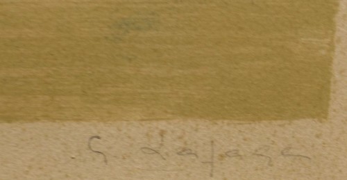 "Expressive Landschaftsansicht mit Personen "Litho./Grafik 169/175 unl.signiert - 第 3/4 張圖片