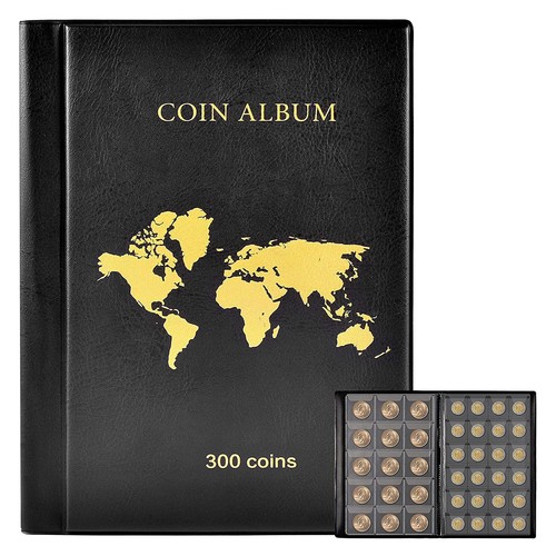 300 Pocket World Coin Storage Book Large Capacity Folder Collection Holder Album - Picture 3 of 12