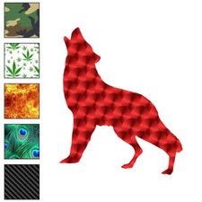Wolf Dog Howl, calcomanía adhesiva de vinilo, 40 patrones y 3 tamaños, #6159