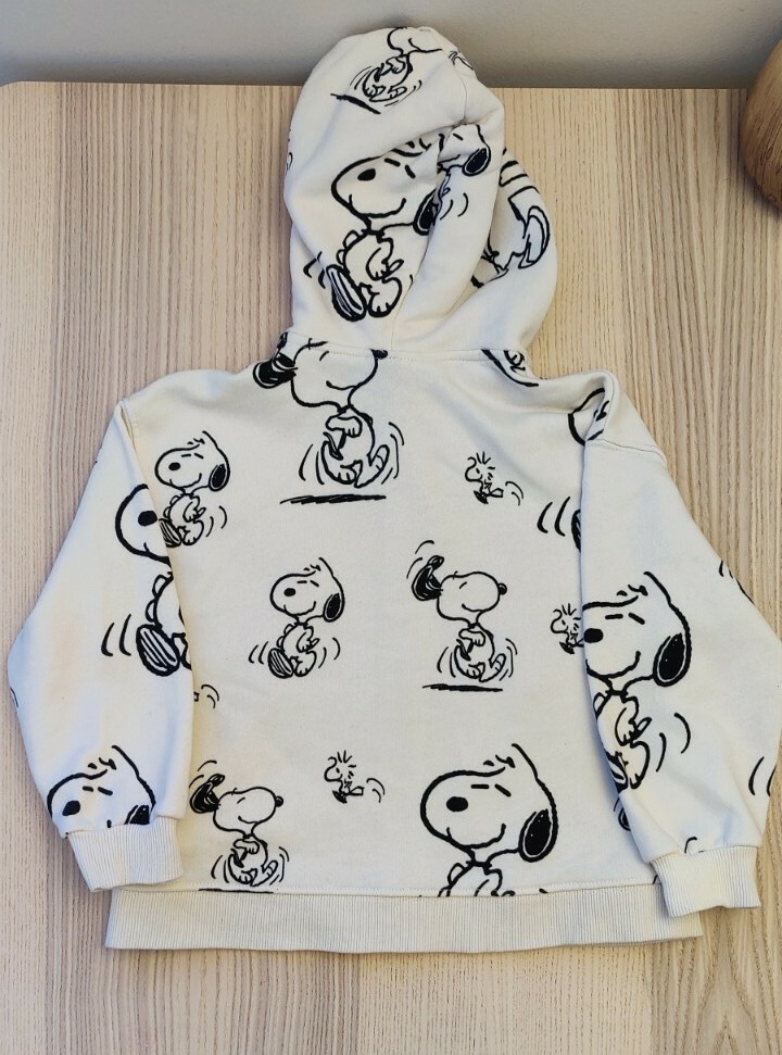 ★ZARA★ WASHED SNOOPY SWEATSHIRT Zara Girls White peanut snoopy Sweatshirt, Size 7T | eBay