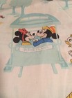 VINTAGE MICKEY MOUSE DISNEY TWIN FLAT SHEET Frontierland DISNEYLAND RARE HTF