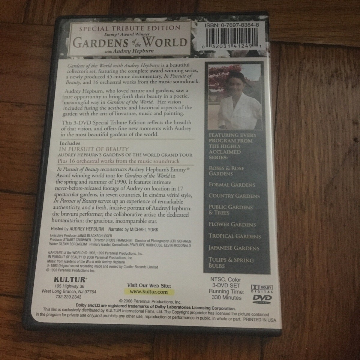 Gardens Of The World With Audrey Hepburn (DVD, 2006 Kultur