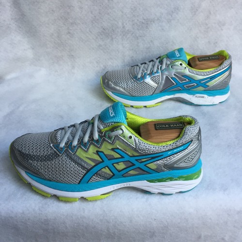 Asics GT 2000 v4 Running Sneakers, Women's 9 (Silver/Blue/Lime Green) - Picture 5 of 9