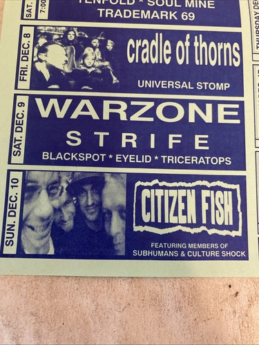 Queers Vandals Subhumans Hepcat Concert Flyer @ Showcase Theatre Rare Original - Picture 5 of 11