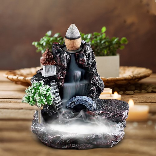 Waterfall Burner Backflow Incense Cones Burner Holder Home Decor Handcraft Gift - Picture 3 of 12