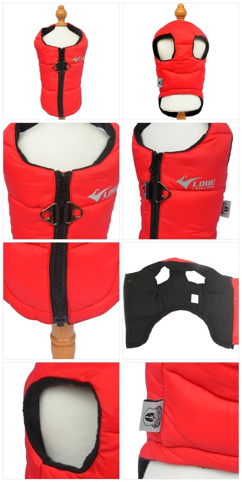 Dog Winter Jacket, Waterproof Windproof Dog Vest for Large Medium Small Dogs - Image 2 of 4
