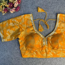 New Women's silk Saree Blouse Readymade Indian Designer Sticthed Crop Top Choli.