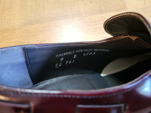 LOFT & BROWNSTONE Oxblood talla 9 D deslizable en mocasines con astillas - Imagen 7 de 10