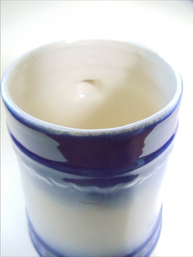 Blue White Stoneware Pottery Big Mug Stein Salt Bristol Glaze - Picture 4 of 5