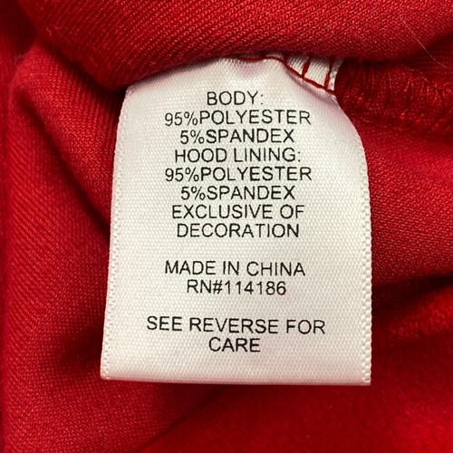 Juicy Couture Hoodie Womens XL Red Velour Full Zip Hand Pockets Sweatshirt - Picture 15 of 17