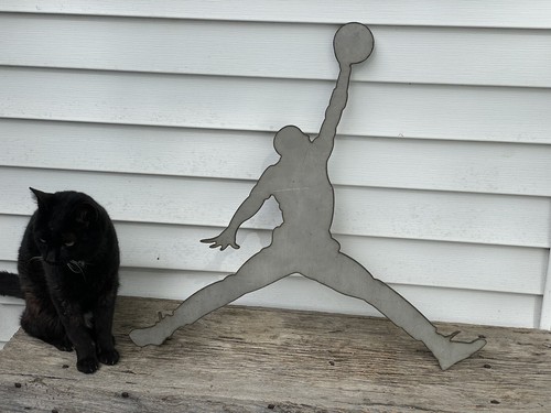 Michael Jordan gestanztes Stahlschild 26"" x 24"" MJ Metall Wandhänger Nike Jumpman 