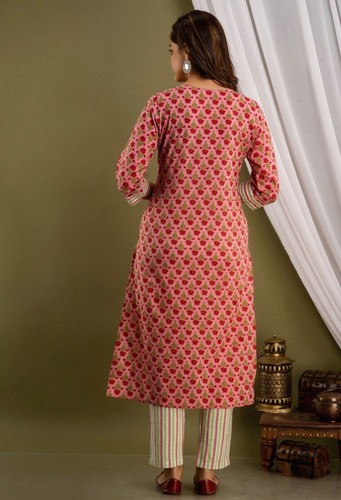 Set Kurta taglie forti per donna abito indiano Salwar Kameez abbigliamento da festa set Kurta - Foto 5 di 7