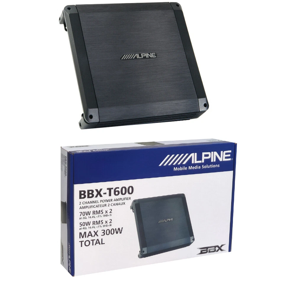 1 Alpine BBX-T600 BBXT600 Amplificateur 2 Chaînes 2 X 50 Watts RMS A 4 Ohm Spl - Photo 3/4