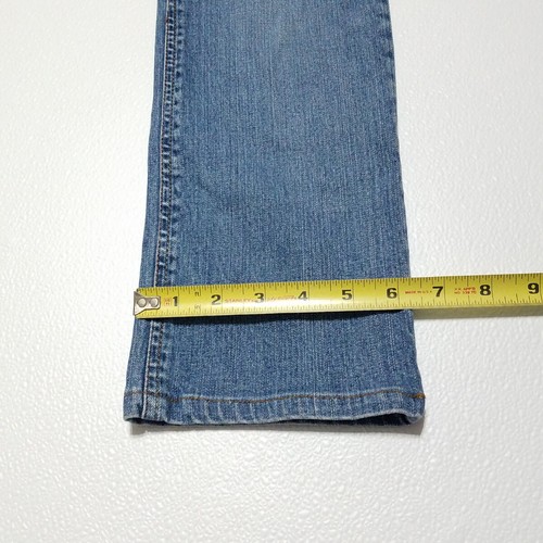 Pantalones de mezclilla So Wear It Declare It rectos para mujer 11 azul tiro medio algodón elástico - Imagen 6 de 15