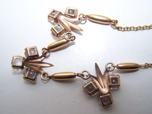 Vtg 1940's Amco signed 120/12k GF Necklace and SB Earring Set - A25 - Picture 14 of 14