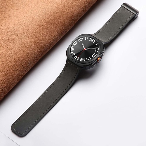 For Samsung Galaxy Watch Ultra 47mm Classic Magnetic Buckle Design Leather Band - Picture 19 of 22