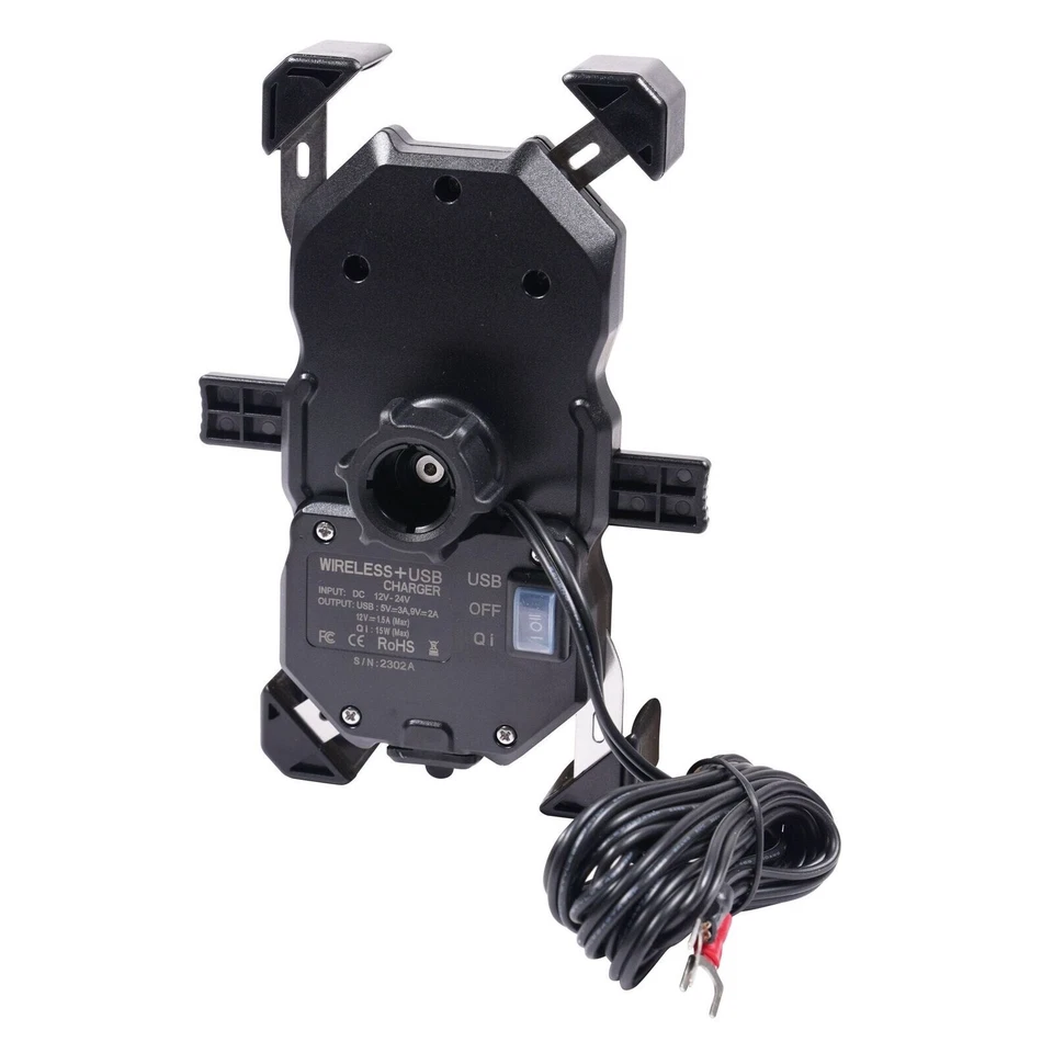 15W Motorcycle Motorbike Phone Holder Charger Fast Wireless Charging Mount UK - Image 3 of 4
