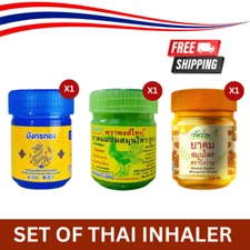 Authentic set of Thai Herbal Inhaler Aromatherapy free shipping